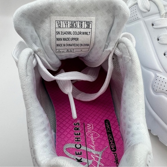 Skechers x JGoldcrown Uno Lite “Spread the Love” Kids Sneakers Size 12 - Picture 6 of 6